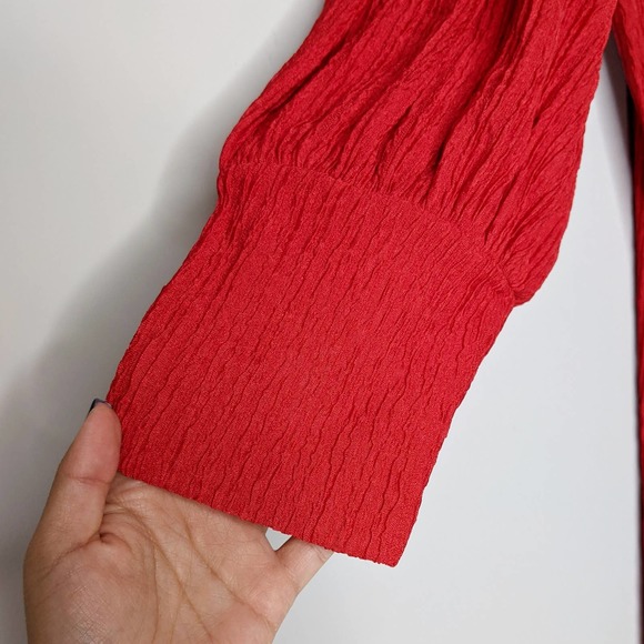 ELOQUII • Red Ribbed Drop Shoulder Easy Dress 1X - Picture 3 of 10